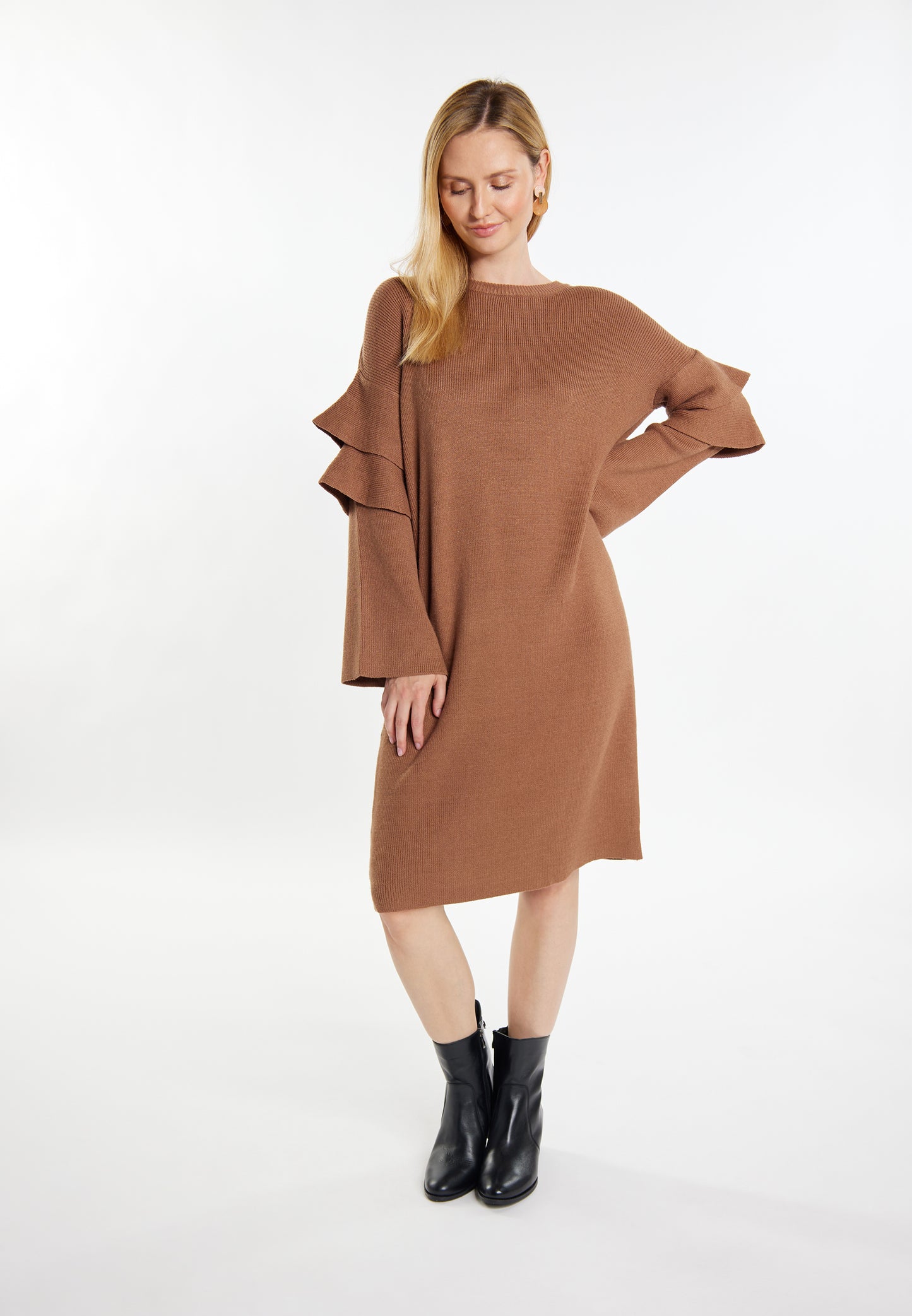 usha WHITE LABEL Damen's Strick Kleid'