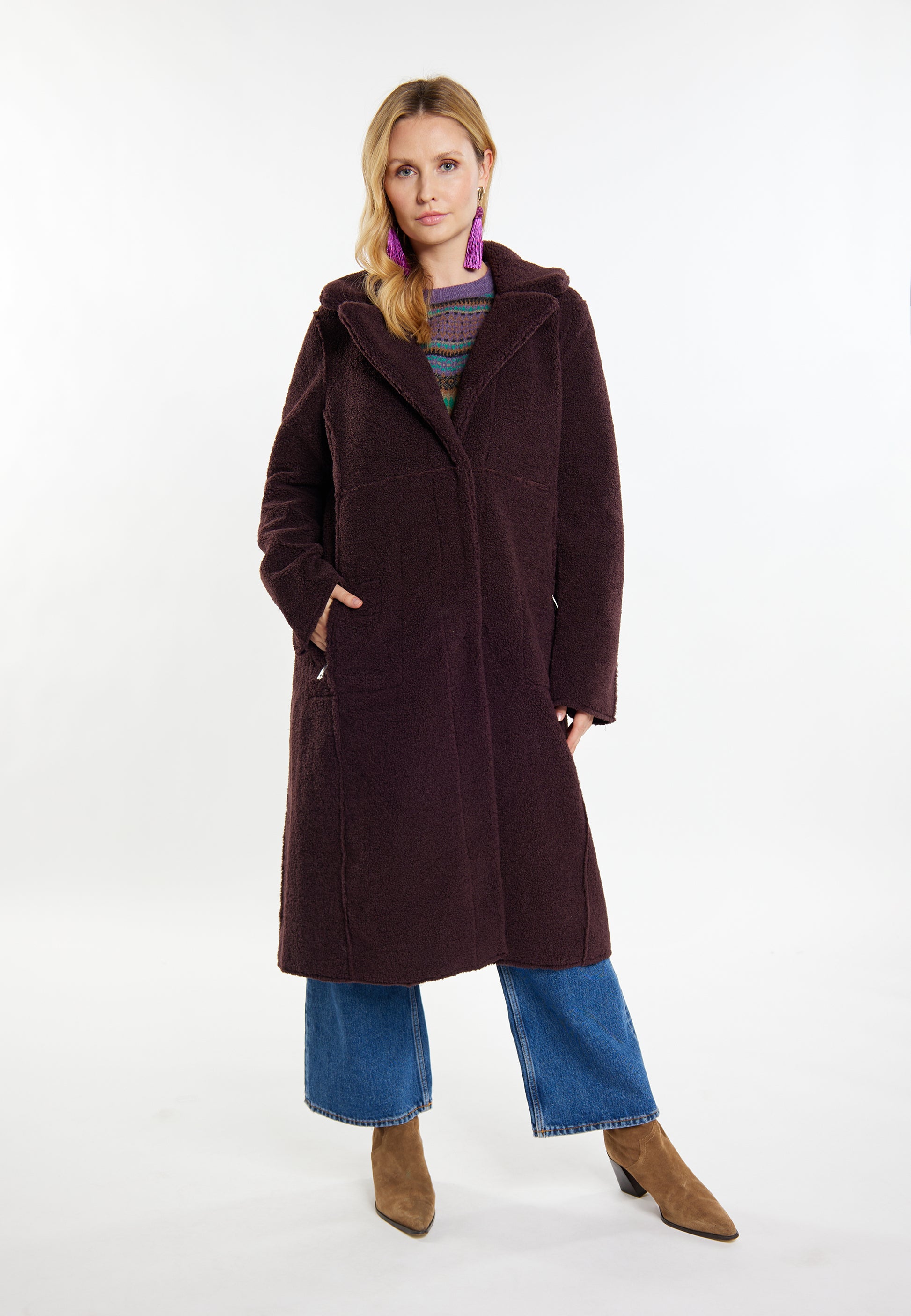 usha FESTIVAL Women's Fake Fur Coat