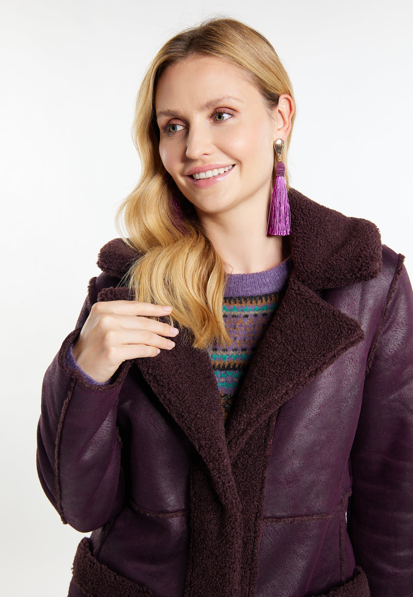 usha FESTIVAL Women's Fake Fur Coat