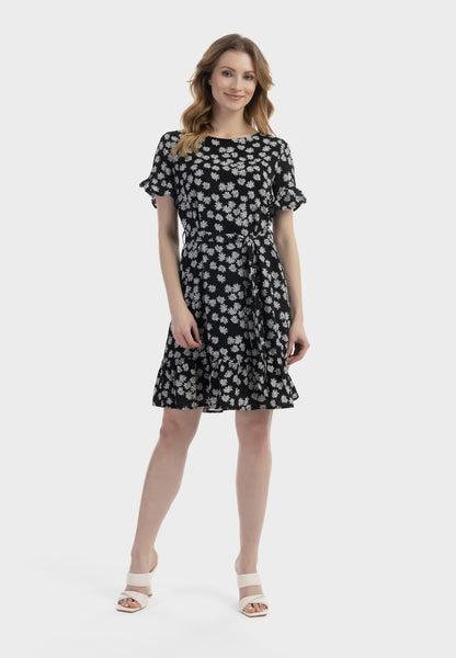 usha Women's Midi Dress With Ruffles