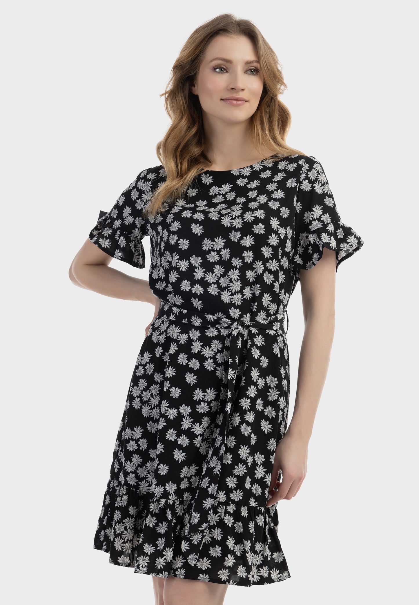 usha Women's Midi Dress With Ruffles