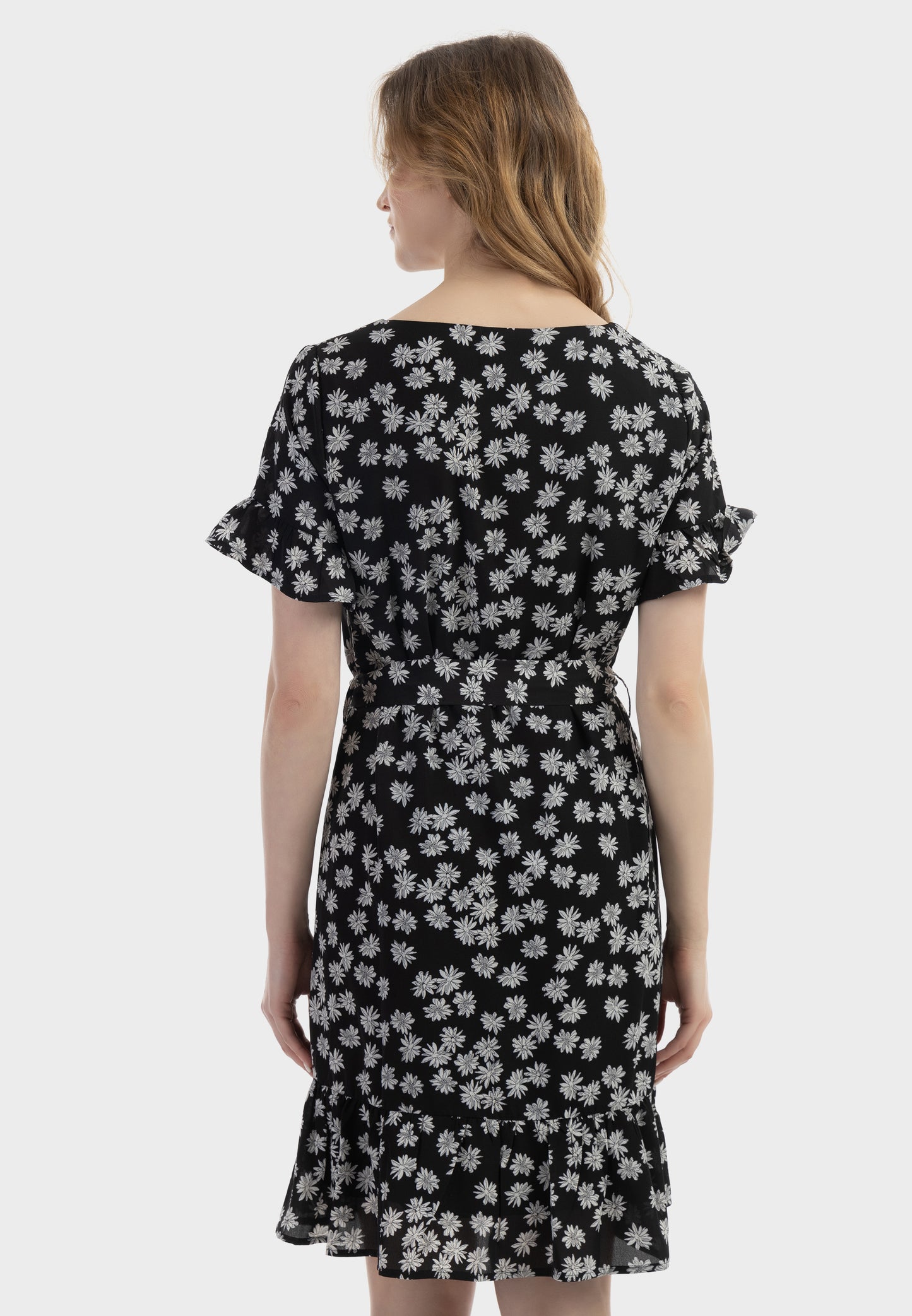 usha Women's Midi Dress With Ruffles