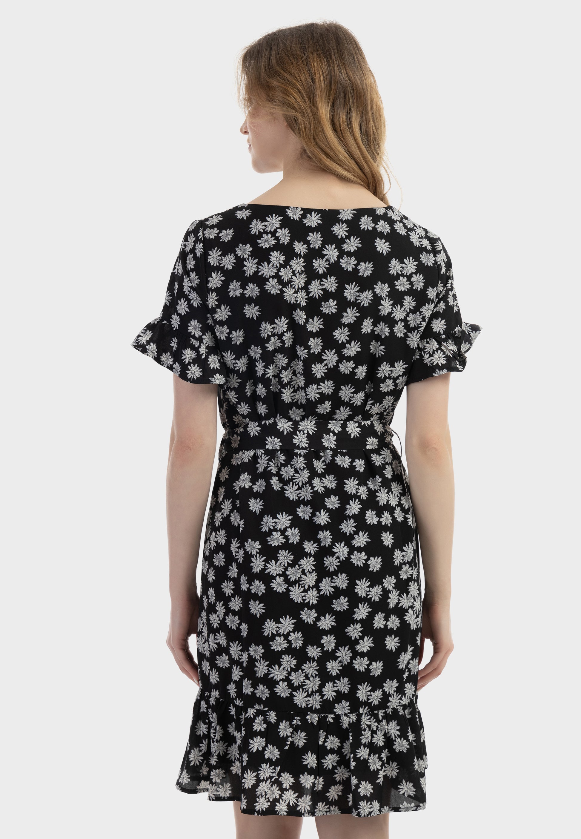 usha Women's Midi Dress With Ruffles