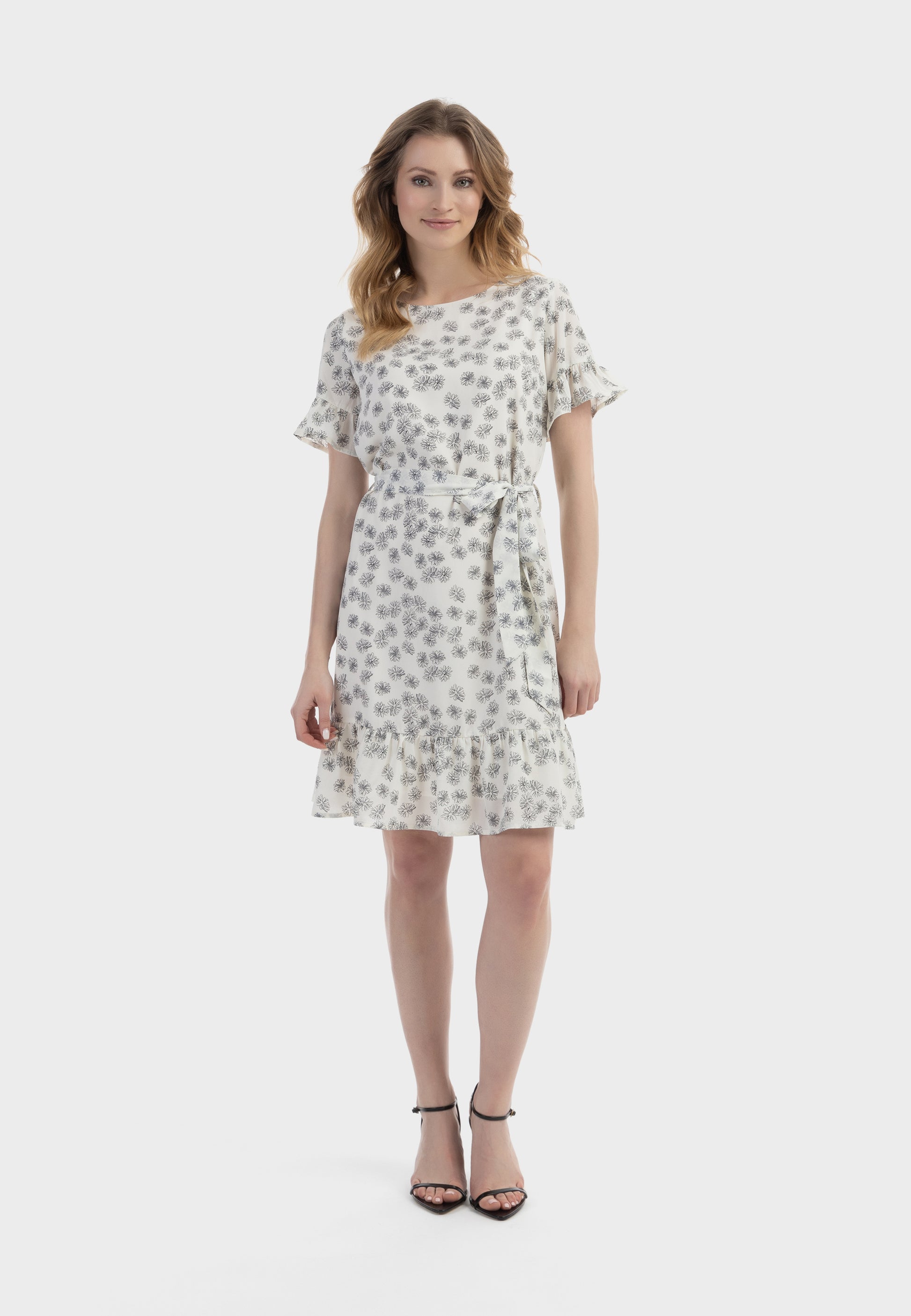 usha Women's Midi Dress With Ruffles