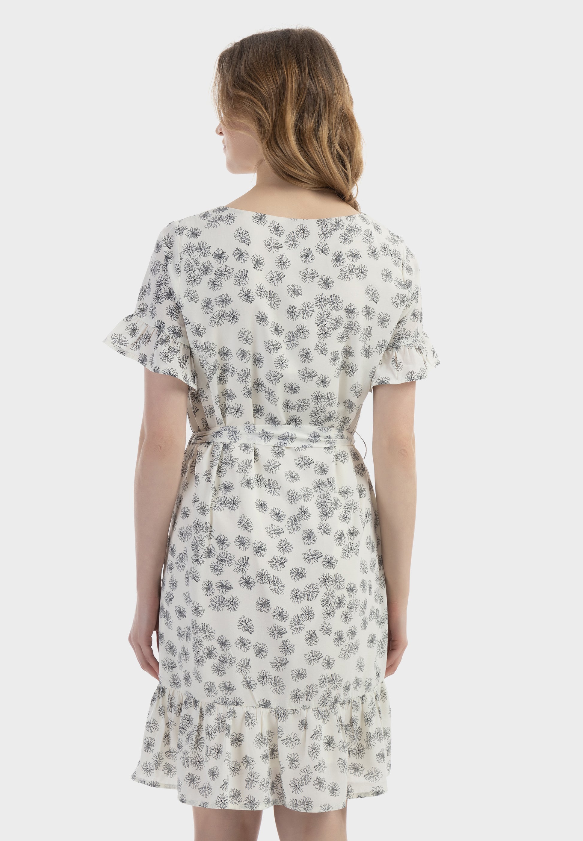 usha Women's Midi Dress With Ruffles