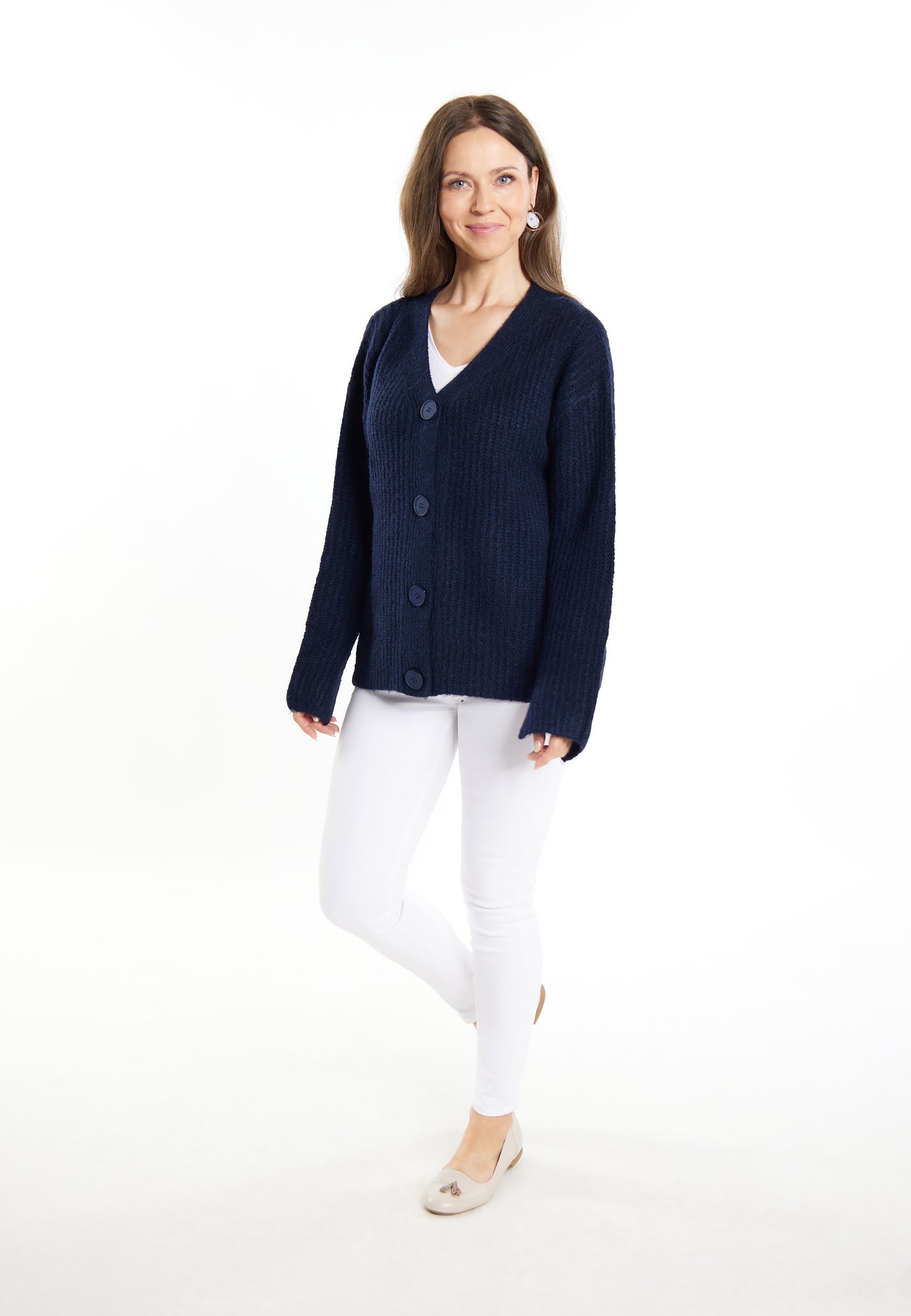 usha WHITE LABEL Women's Knit Cardigan