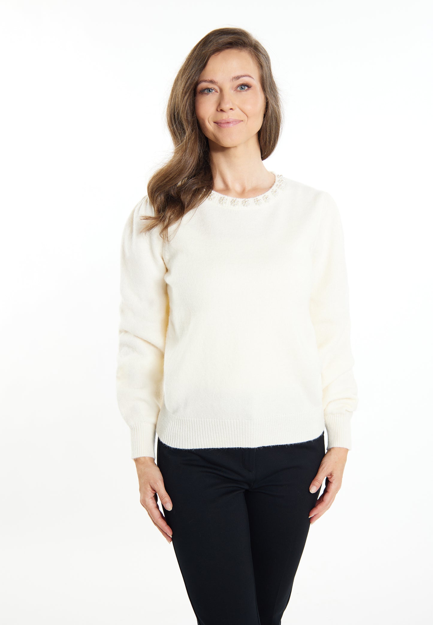 usha Women's Sweater With Pearl