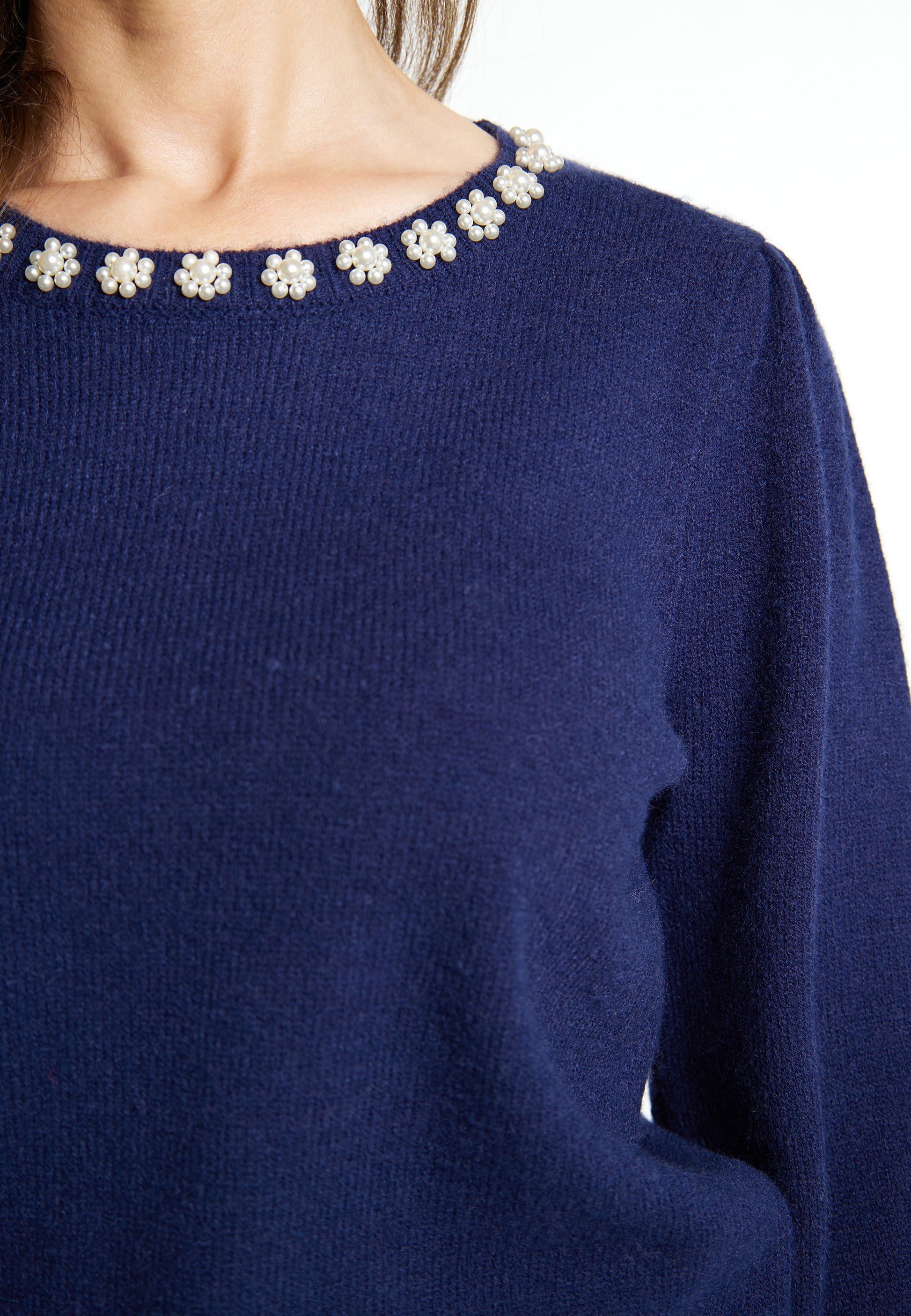 usha Women's Sweater With Pearl