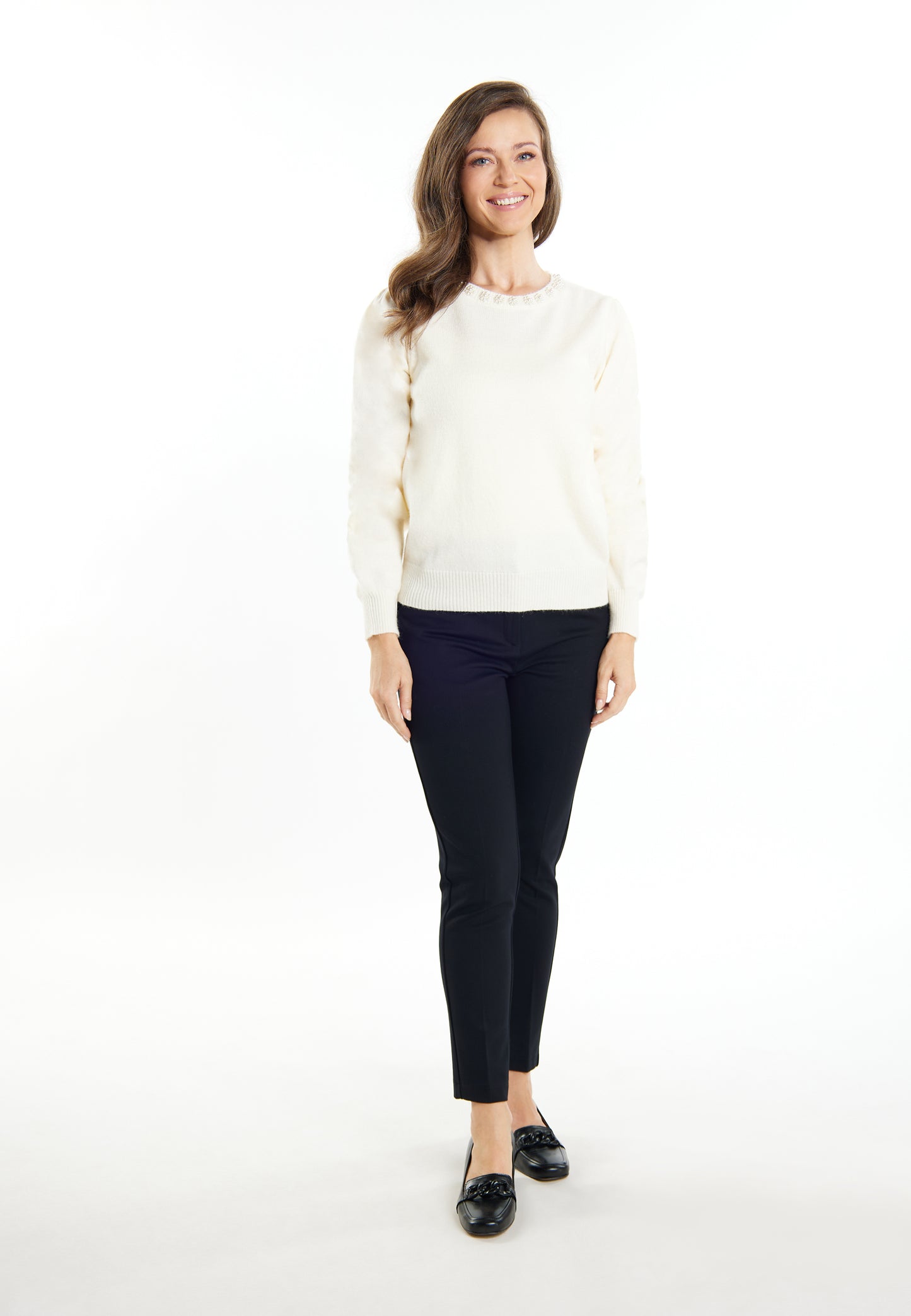 usha Women's Sweater With Pearl