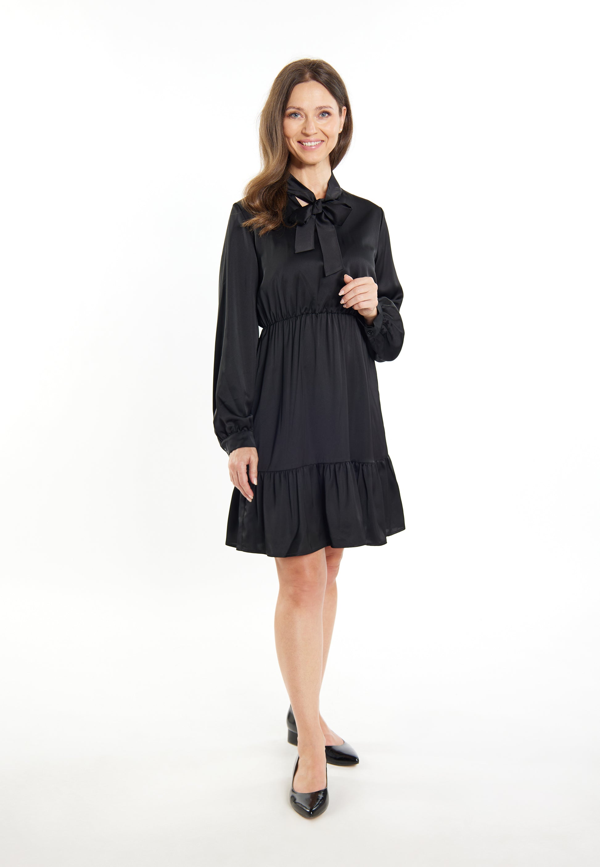 usha BLACK LABEL Women's Midi Dress With Flounce