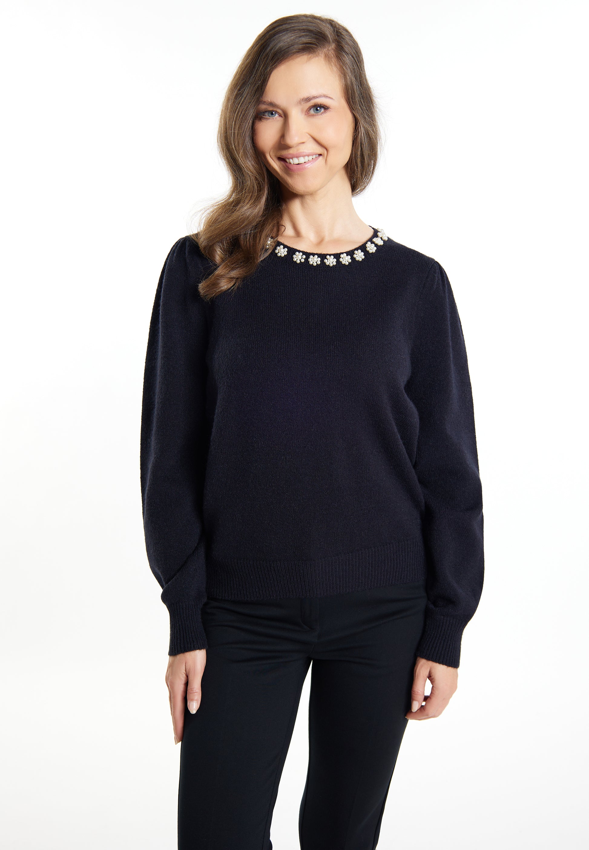 usha Women's Sweater With Pearl