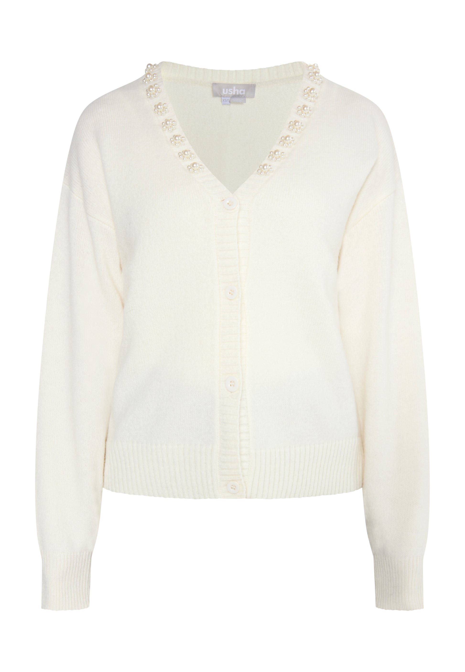 usha Damen Cardigan mit Perlen
