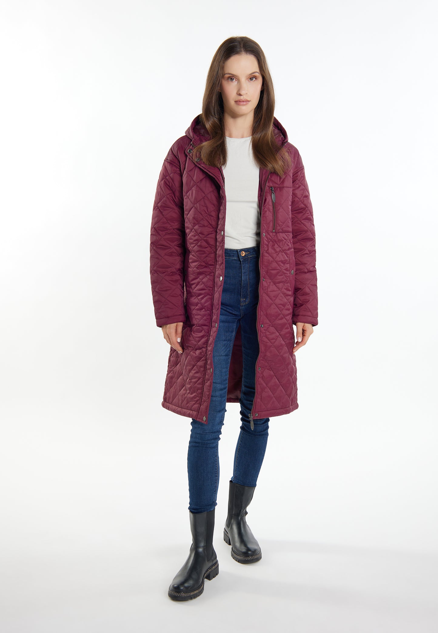 usha Women's Ght Quilted Coat