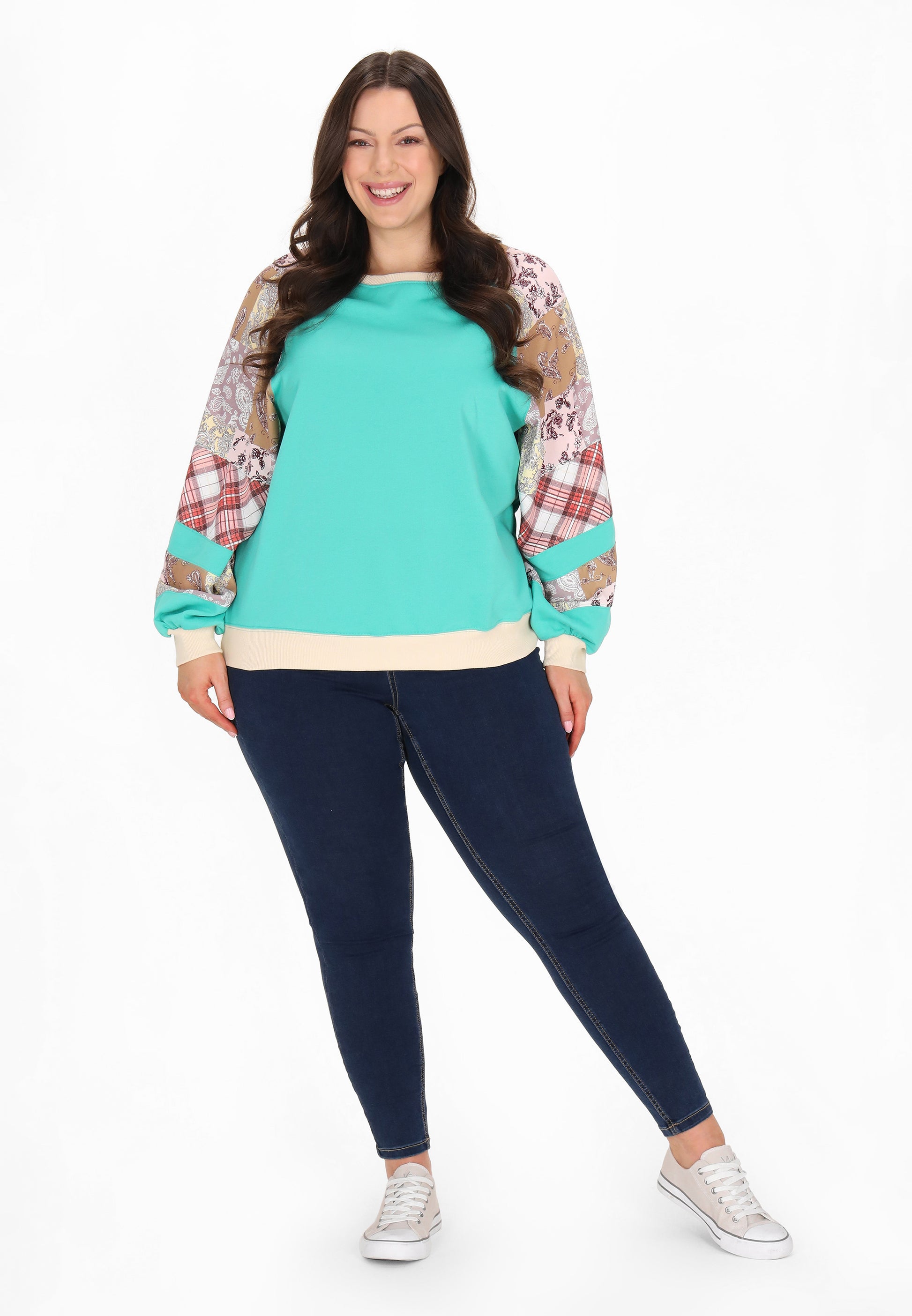 usha BLUE LABEL Women's Plus Size Sweatshirt