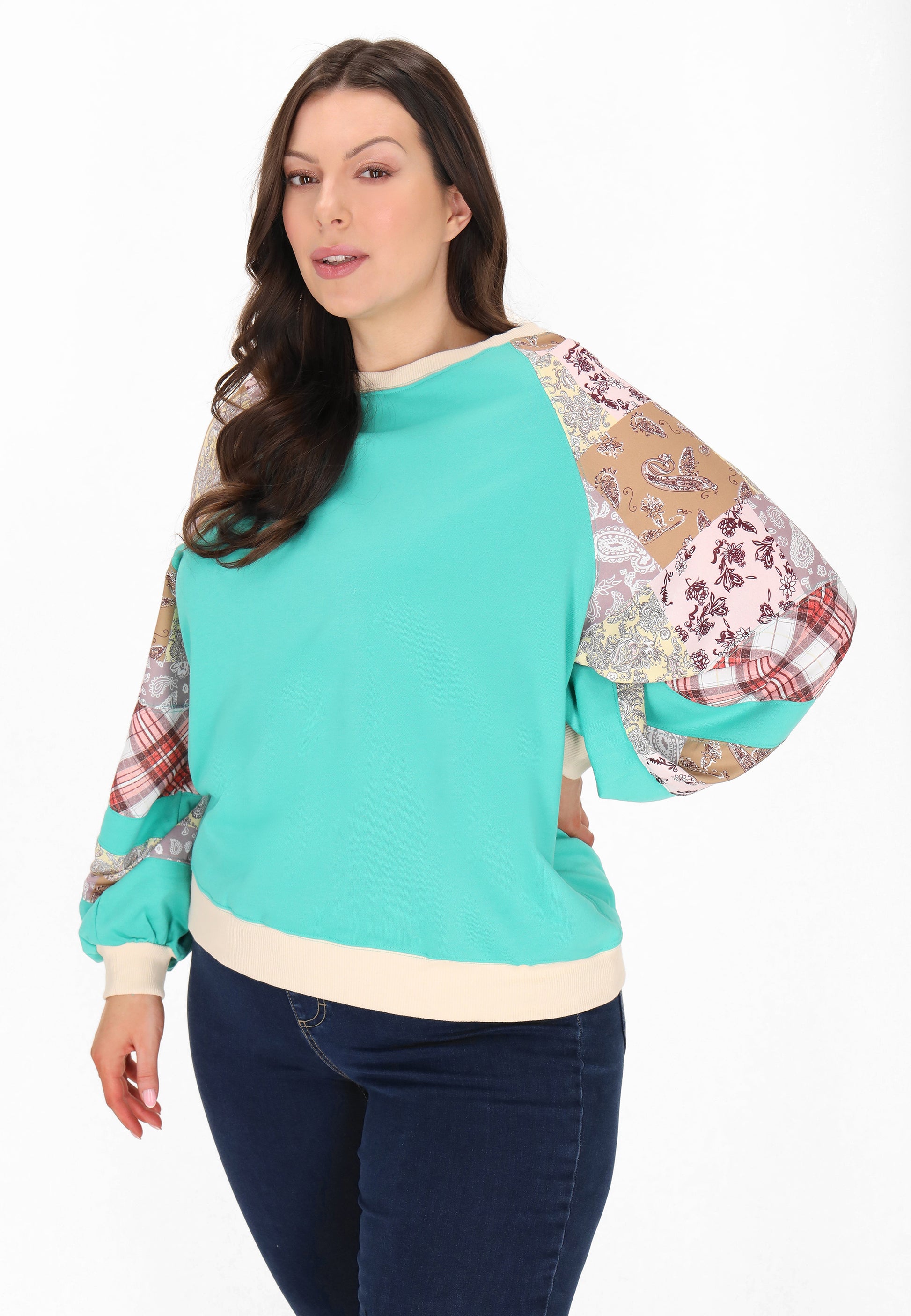 usha BLUE LABEL Women's Plus Size Sweatshirt