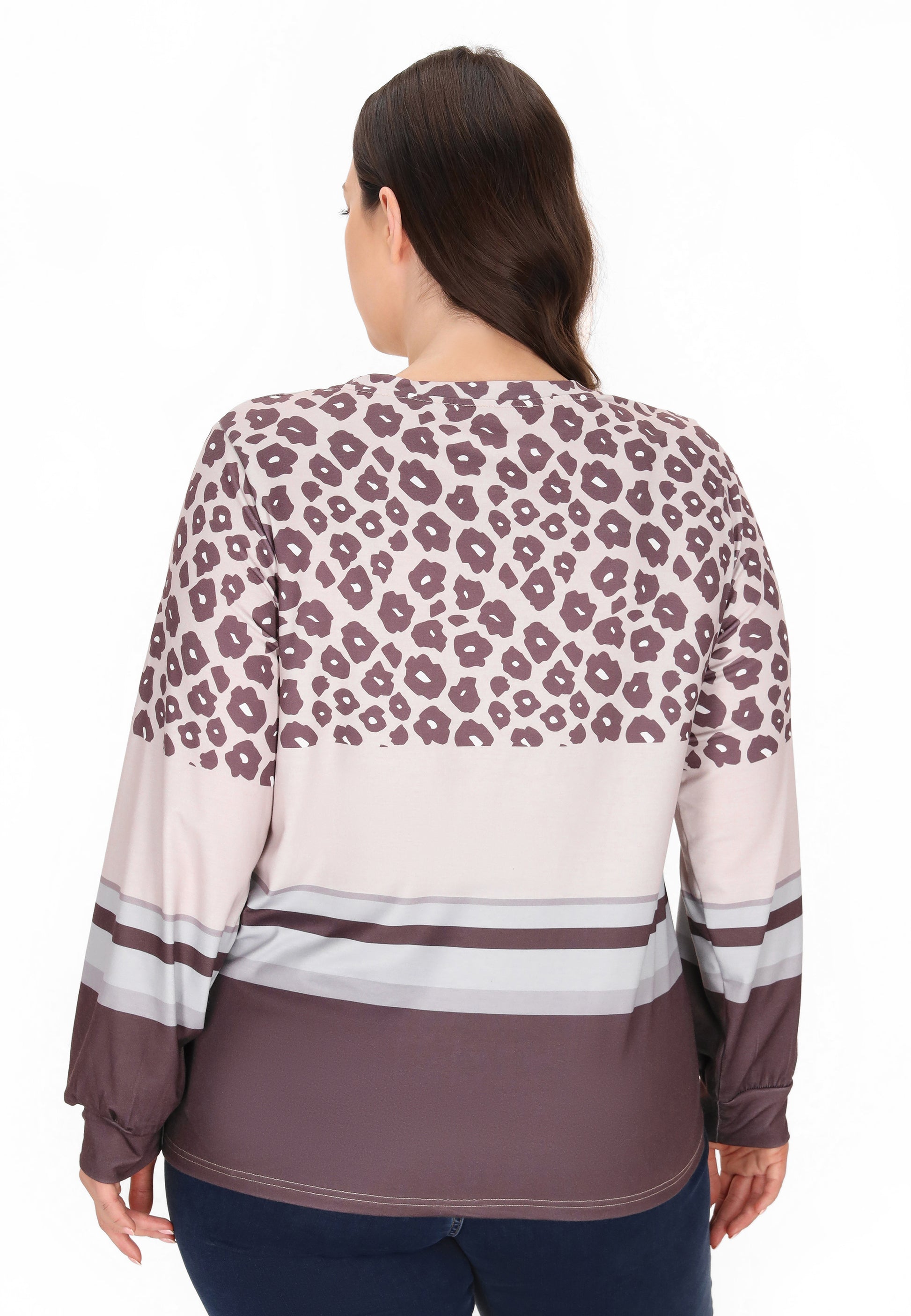 usha PLUS SIZE Damen Langarmshirt in Übergröße