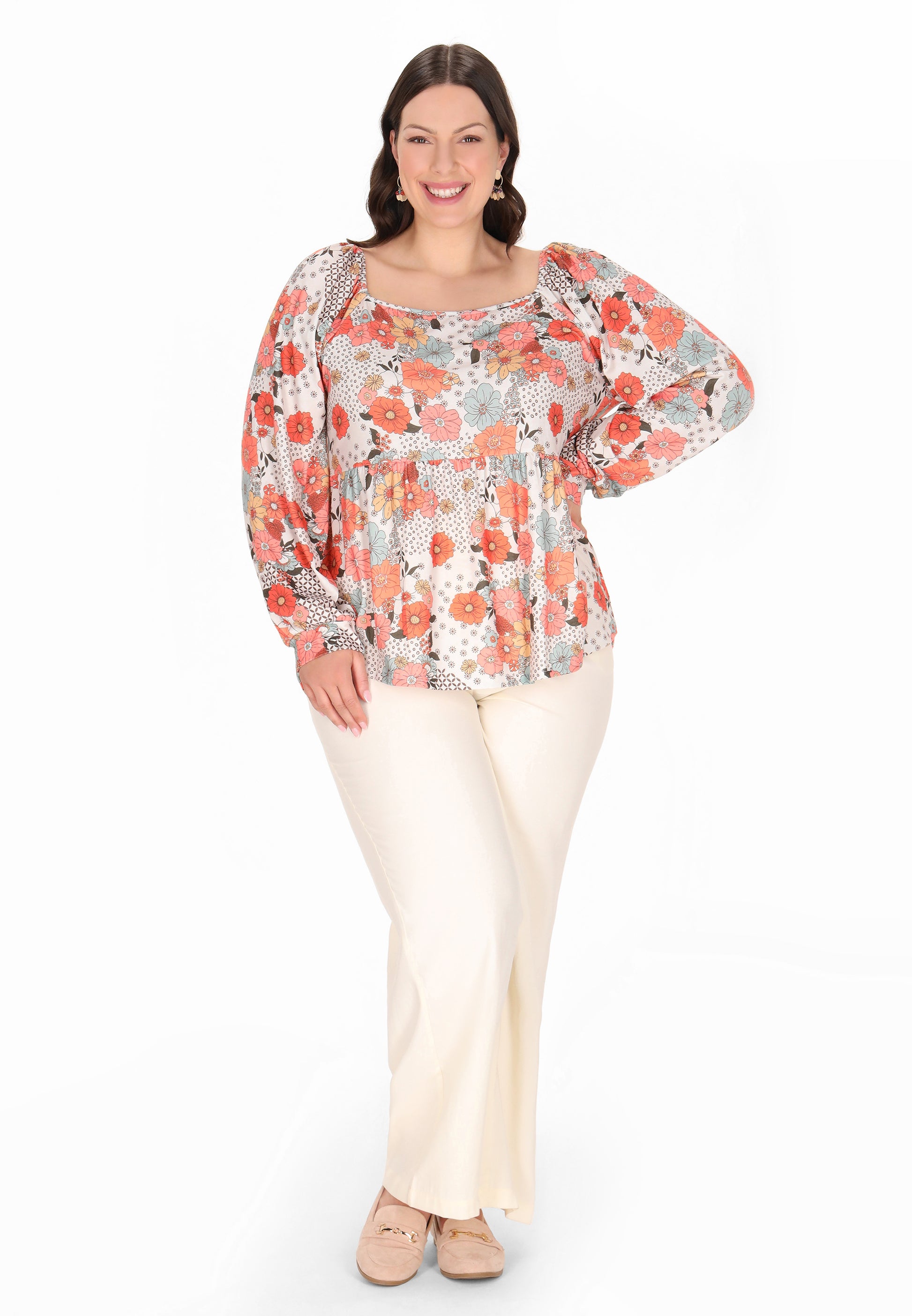 usha PLUS SIZE Damen Plus-Size-Bluse