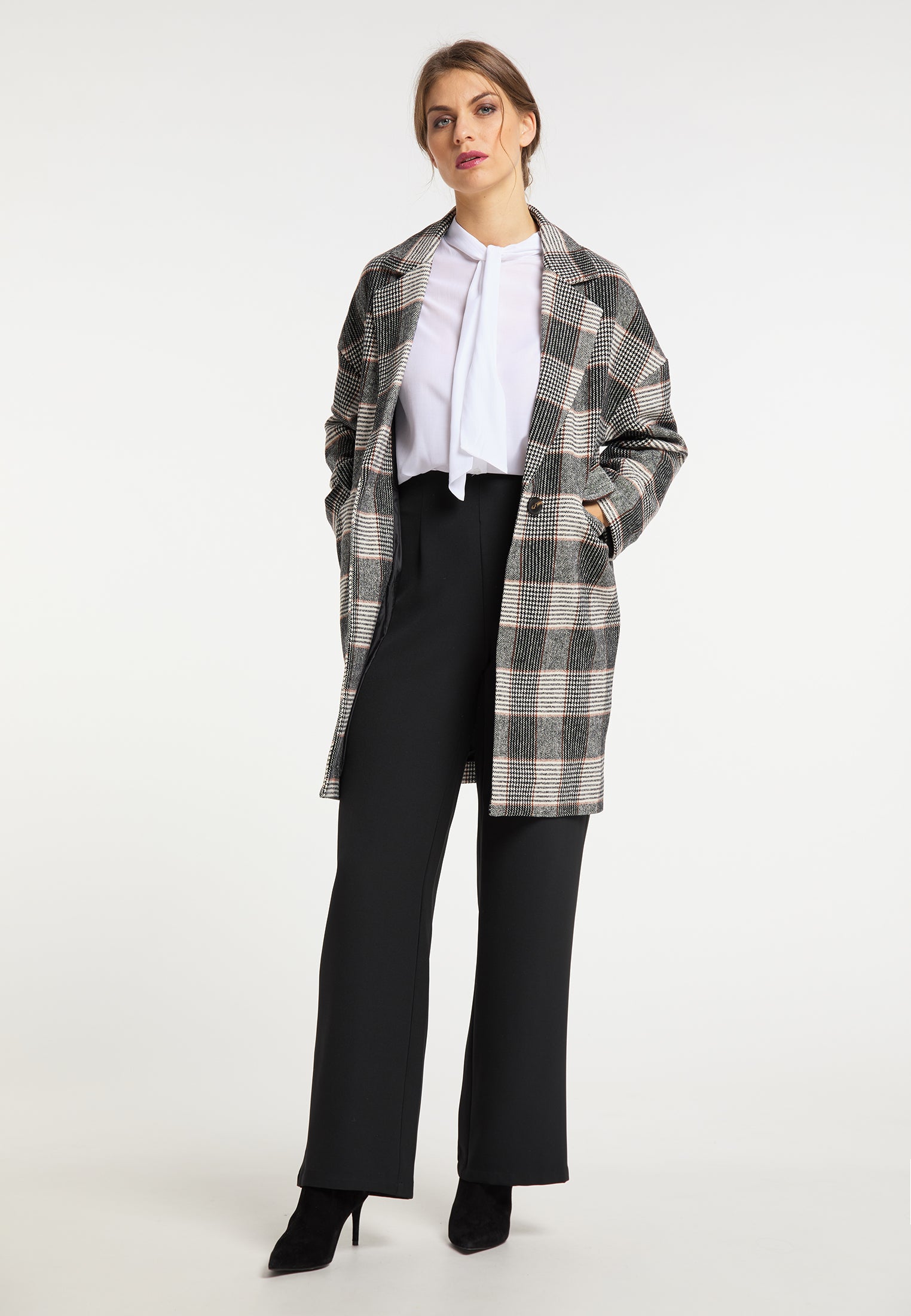 usha BLACK LABEL Women's Encheck Coat